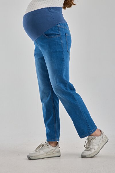 KATLİN MATERNİTY WEAR Pregnant Mom Fit Lycra Pack Jeans, Adjustable Waist