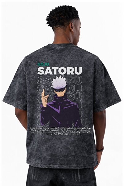 SEVBANO Design Gojo Satoru Jujutsu Kaisen Anime Printed Unisex Oversized Vint...