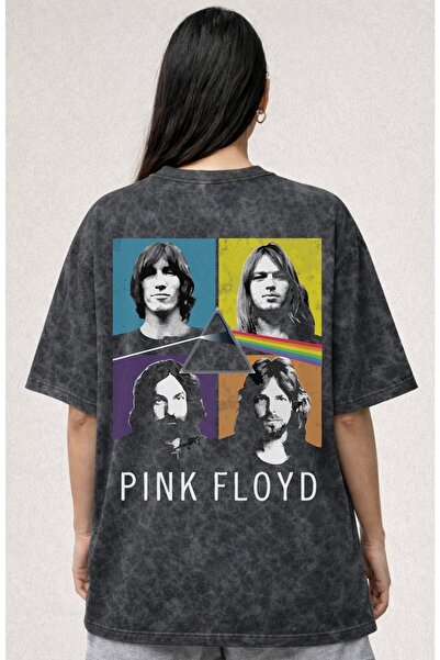SEVBANO Tricou unisex oversize vintage cu imprimeu Pink Floyd Music Group, la...