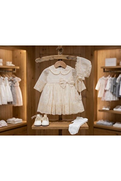PUGİ Luxury Baby Girl Magnolia Bowknot Mevlütlük Set