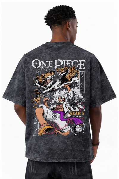 SEVBANO Μπλουζάκι One Piece Monkey D. Luffy Gear 5 Revenge με στάμπα Anime, U...