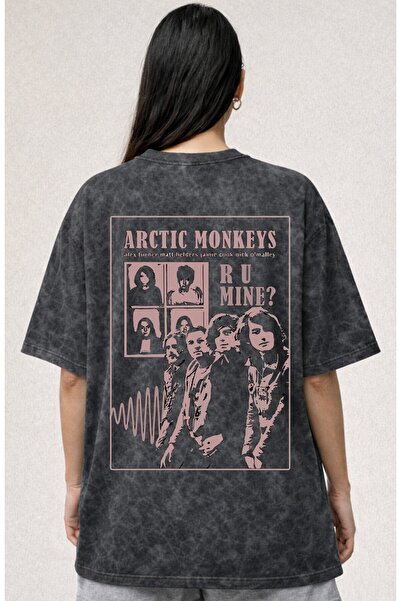 SEVBANO Tricou unisex supradimensionat cu imprimeu Arctic Monkeys Music Group...