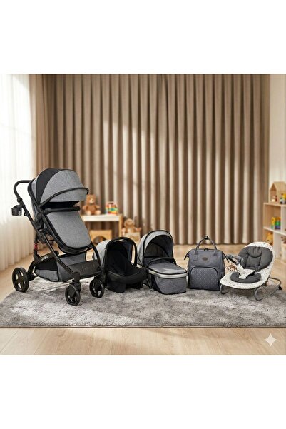 TURHANBEBE 5’Li set amortisörlü bebek arabası taşıma puset portbebe bebek bak...
