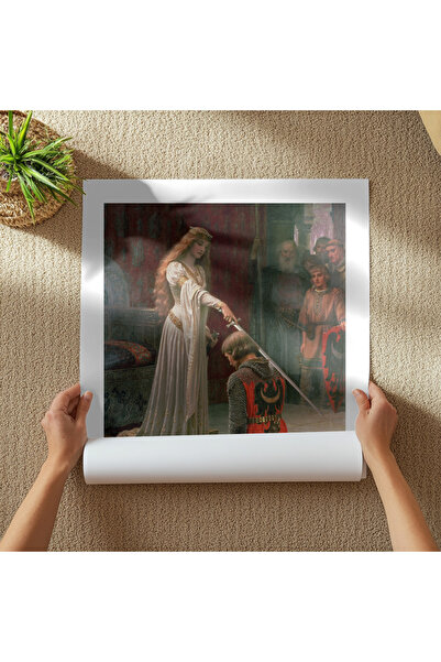 Pixaflair - Accolade by Edmund Blair Leighton - Tablo - Çerçevesiz Poster