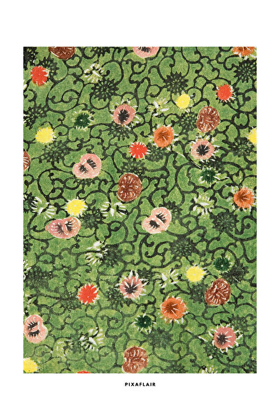 Pixaflair - Bingata blossom flower by Jack Lenor Larsen - Tablo - Çerçevesiz Poster