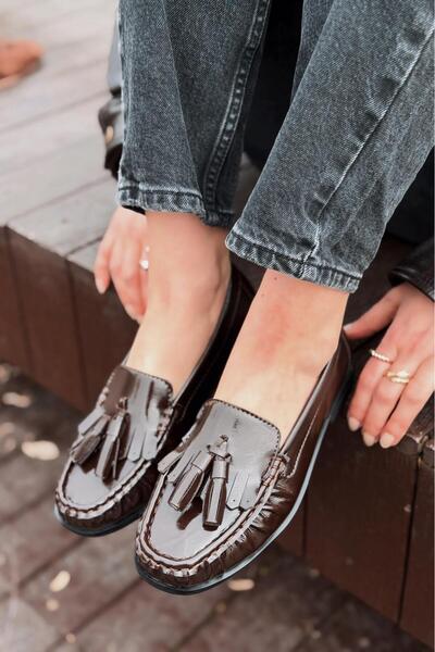 I Love Shoes Renard Women's Loafers Light Brown Crinkled Patent Leather