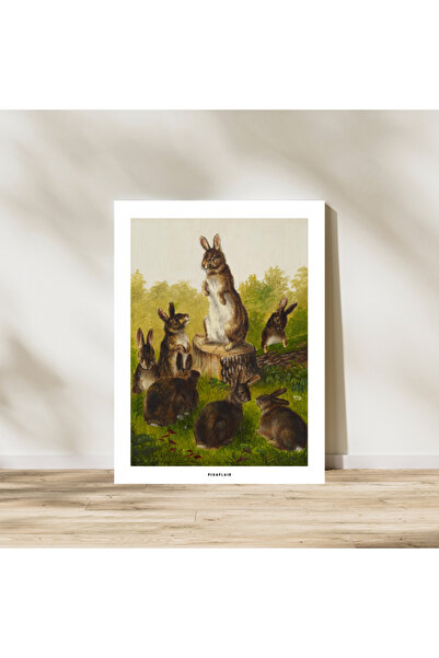 Pixaflair - Rabbits by William Jacob Hays Sr - Tablo - Çerçevesiz Poster