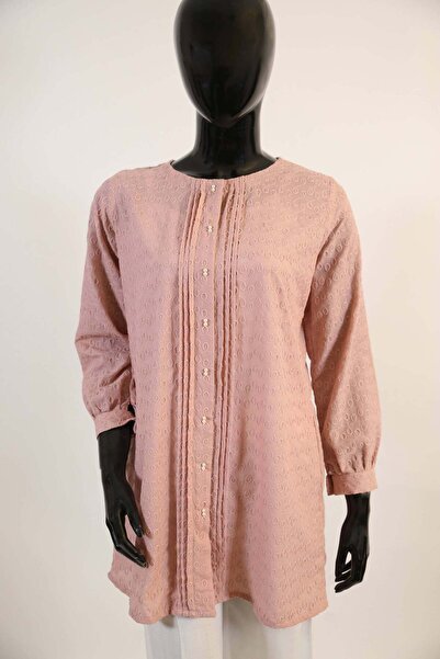 Libas lab Libaslab Jasmine - Graceful cotton embossed tunic with pintucks det...