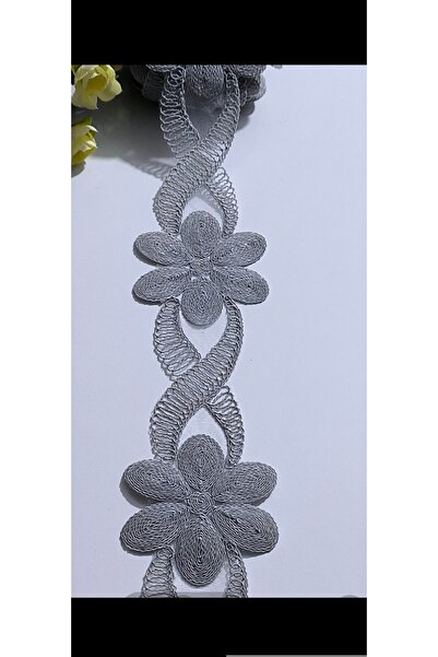 dantelci Gri renk Fransız dantel