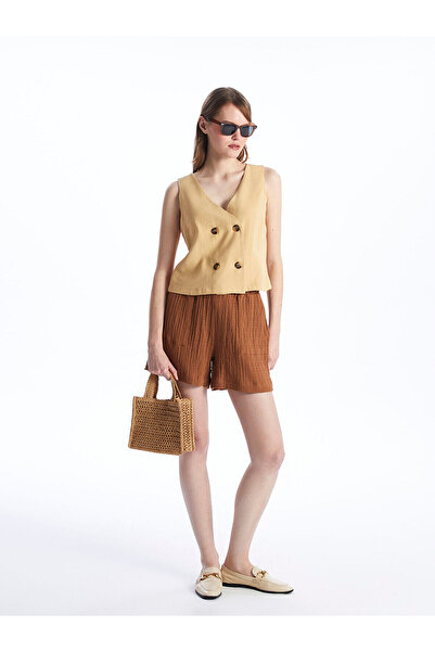 LC Waikiki Vizyon New Season Women's Shorts with Elastic Waist and Comfortabl...