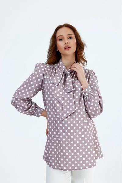 KATLİN MATERNİTY WEAR Trudnička bluza sa šarom, Tačkasti dezen komada, detalj...