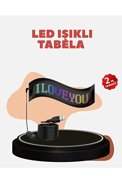 Epilons لوحة إعلانات LED مدعومة بـ "Kayan Yazı" مع إضاءة RGB سهلة التركيب مع ...