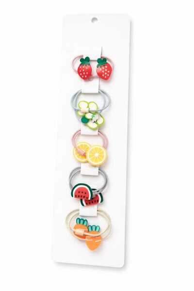 lindamina 2-Piece Rubber Buckle, 5 Pairs in One Card
