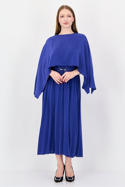 JASON WU Women Solid Belted Maxi Dress, Indigo