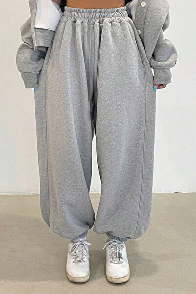 Le Vion Women's Comfortable Two Thread Oversized Jogger Pants Sweatpants