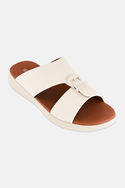 English Laundry Men Slip On Arabic Sandals, Ivory