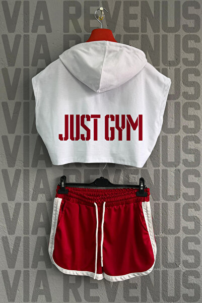 Vordevia Just Gym %100 Βαμβάκι με κουκούλα Zero Sleeve Κοντό και Ειδικό Σορτς...