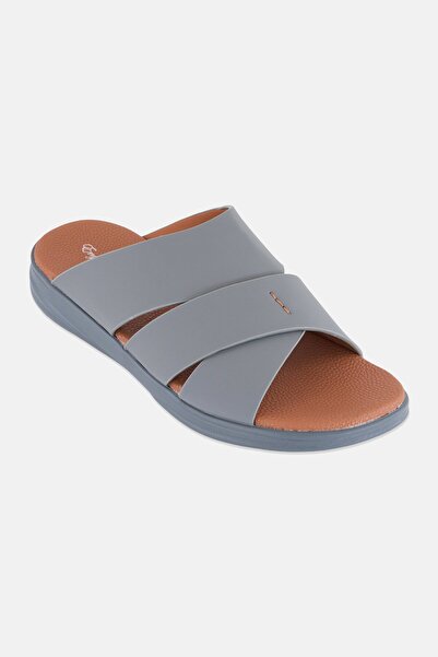 English Laundry صندل عربي رجالي سهل الارتداء، رمادي