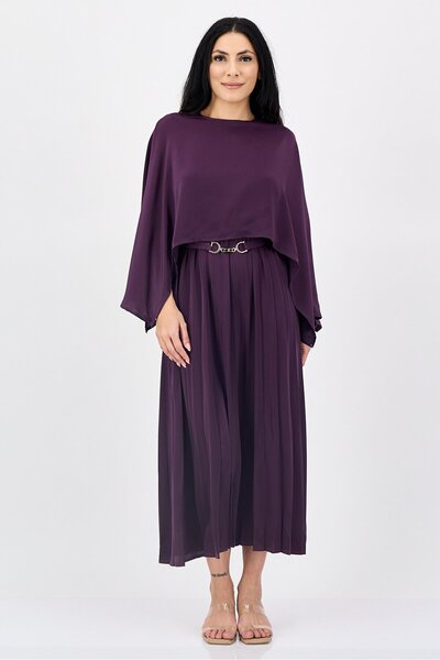 JASON WU Women Pleated Maxi Dress, Purple