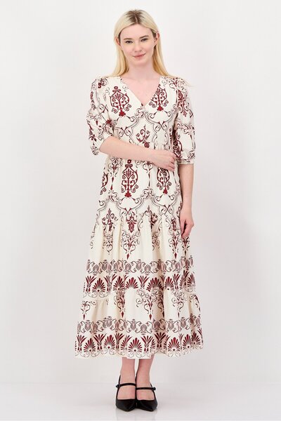 JASON WU Women Paisley Pattern Tiered Dress, Multicolor