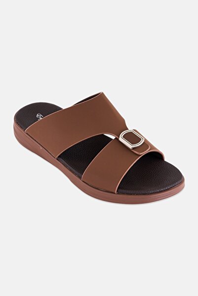 English Laundry Men Slip On Arabic Sandals, Brown