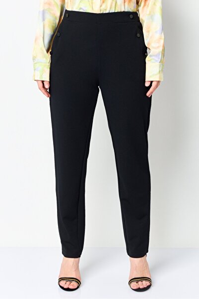 London Fog Women Regular Fit High Rise Solid Dress Pants, Black