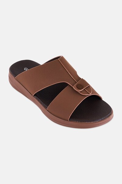 English Laundry Men Slip On Arabic Sandals, Brown