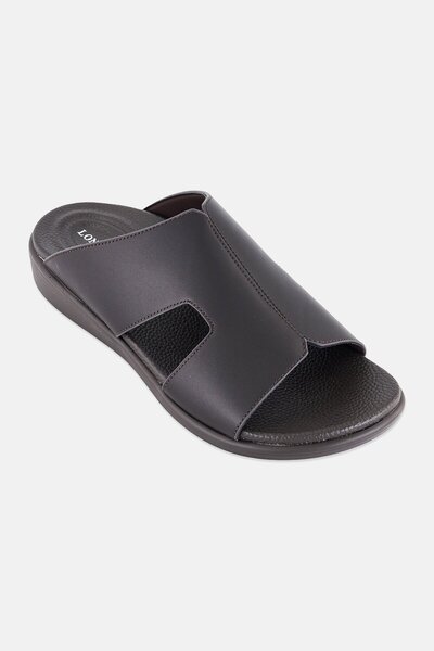 London Fog Men Slip On Arabic Sandals, Dark Brown