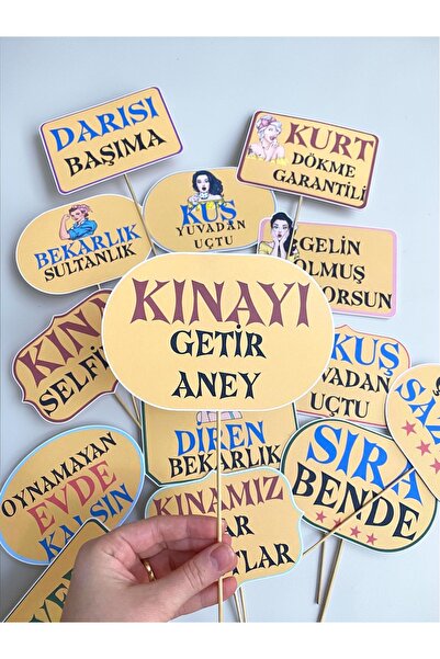 Sinem Gift Henna Night, Bachelorette, Wedding Pop Art Speech Balloons 14 Pieces