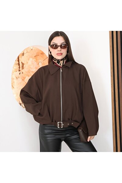 IŞILDA FASHION Kaiš detaljna ležerna jakna