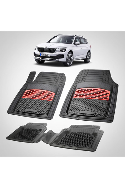 TEAMCAR Πατάκια Skoda Kamiq I Συμβατά 2019+ | Κόκκινα