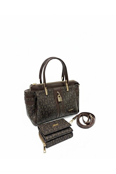 Just Polo Women's Luxury Handbag & Shoulder Bag Gold Detailed Special Design ...