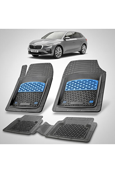 TEAMCAR Съвместими стелки за под за Skoda Scala I 2019-2025 | Сини