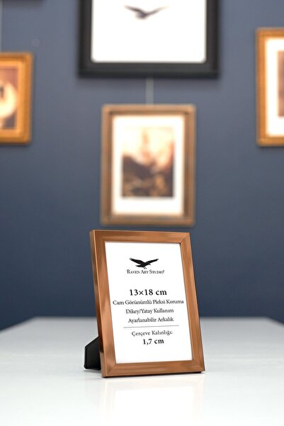 Raven Art Studio Ermitaj 13cm x 18cm Inox Bronz Poză Fotografie Document Post...