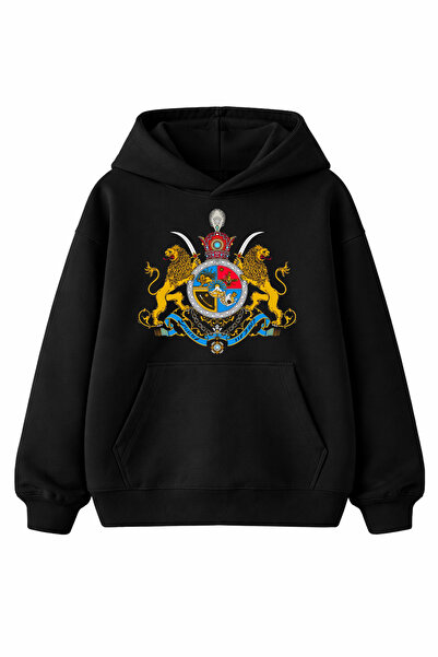 kun inaki Pahlavi Coat Of Arms Persian İran Kraliyet Arması Aslan Baskılı Uni...