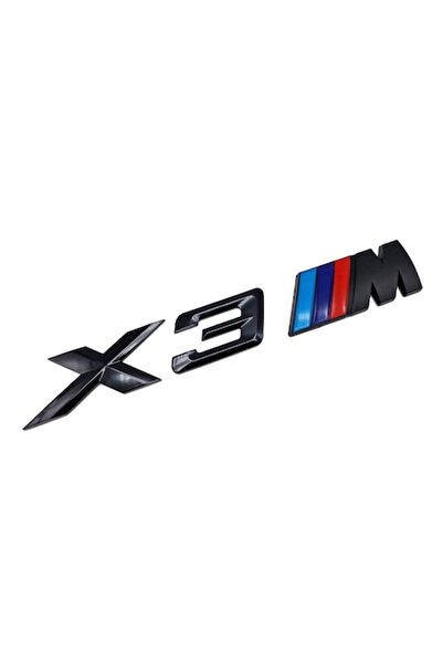 BMW X3M Rear Trunk Emblem BMW, Black