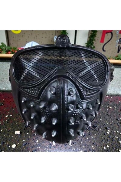 Kuzey قناع بلاك جوثيك بانك للهالوين، قناع رعب للهالوين، قناع غاز بلاك جوثيك بانك