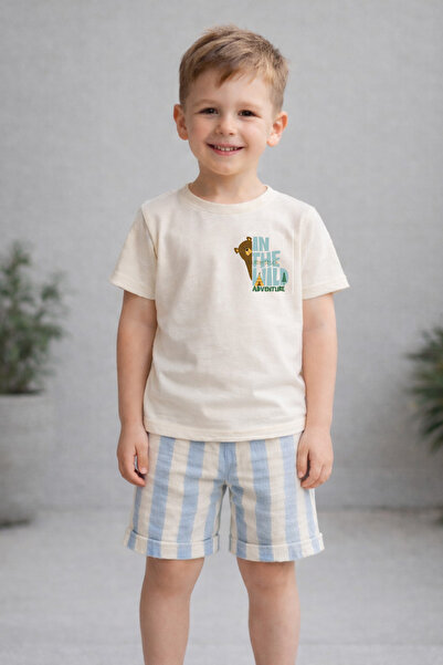 bebekpare Σετ σορτς για αγόρια Minimal Bear Adventure με τύπωμα 100% Βαμβάκι