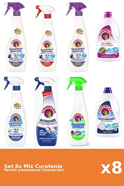 Chanteclair Set 8 Mix Curatenie Chanteclair: Lamaie, Bicarbonat, Clasic, Colo...