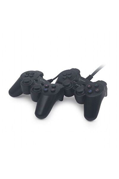 Gembird Gamepad cu 2 bucăți de gamepad USB cu vibrații duale, 10 taste