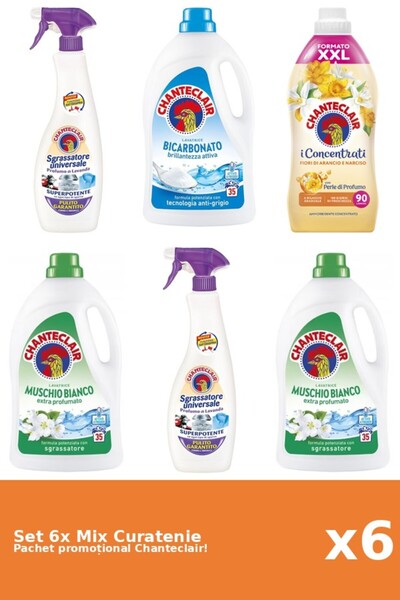 Chanteclair Set 6 Mix Curatenie Chanteclair: Bicarbonat, Portocale, Lavanda, ...