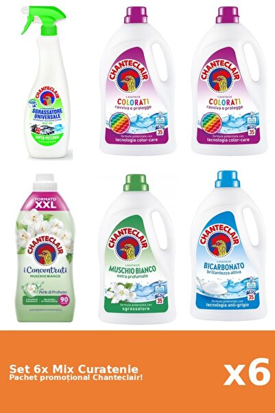 Chanteclair Set 6 Mix Curatenie Chanteclair: Lamaie, Bicarbonat, Color, Mosc Alb