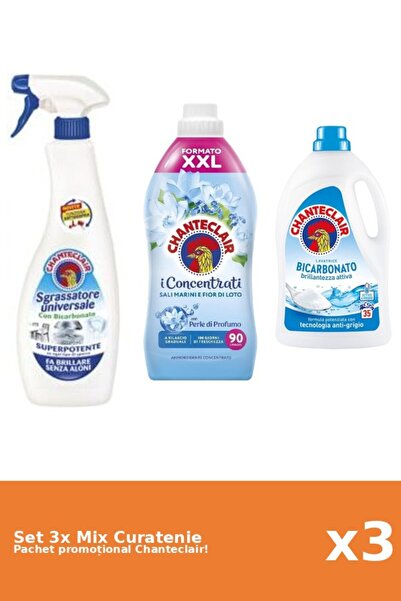 Chanteclair Set 3 Mix Curatenie Chanteclair: Bicarbonat, Lotus