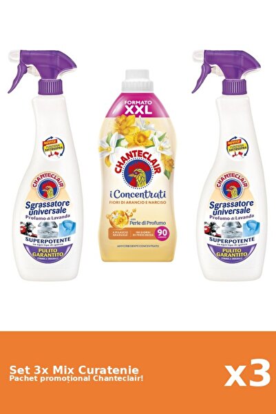 Chanteclair Set 3 Mix Curatenie Chanteclair: Portocale, Lavanda, Mosc Alb