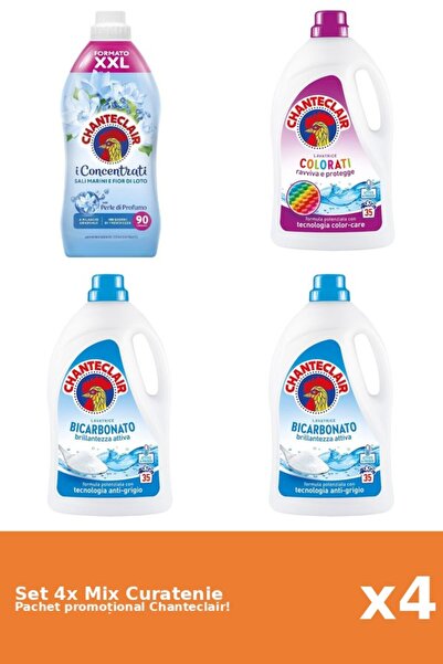 Chanteclair Set 4 Mix Curatenie Chanteclair: Bicarbonat, Lotus, Color
