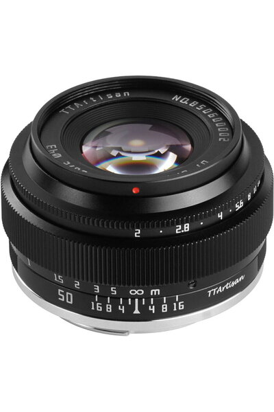 TTArtisan Obiectiv manual Full Frame 50mm F2 negru pentru Sony E-mount