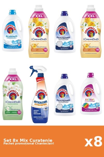 Chanteclair Set 8 Mix Curatenie Chanteclair: Bicarbonat, Clasic, Portocale, C...