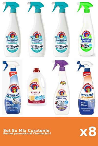 Chanteclair Set 8 Mix Curatenie Chanteclair: Lamaie, Puternic, Mosc Alb, Anti...