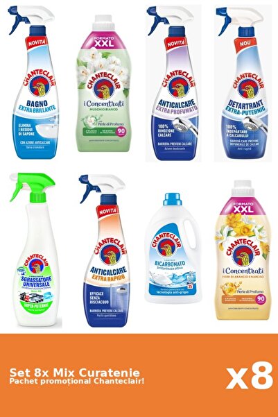 Chanteclair Set 8 Mix Curatenie Chanteclair: Lamaie, Bicarbonat, Clasic, Port...