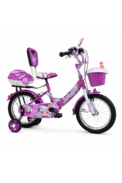 BAZAAR5 دراجة أطفال بعجلات جانبية مع سلة أمامية وصندوق خلفي ومقعد مع مسند ظهر...